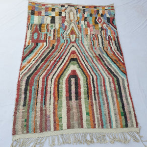 Ijja - MOROCCAN RUG BOUJAD | Moroccan Berber Rug | Colorful Rug Moroccan Carpet | Authentic Handmade Berber Bedroom Rugs | 9'84x6'39 Ft | 300x195 cm - OunizZ