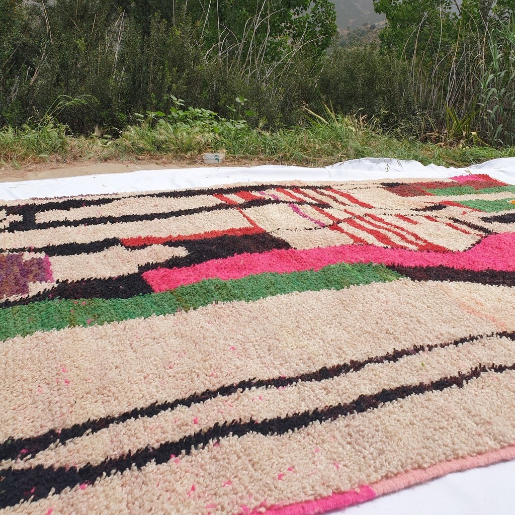 ILWIN | 8'6x5'5 Ft | 2,60x1,70 m | Moroccan Colorful Rug | 100% wool handmade - OunizZ