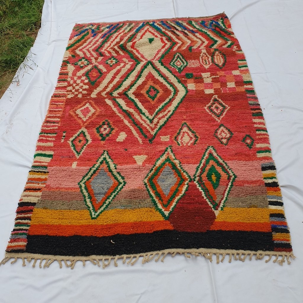 ILYAH | 9x5'2 Ft | 2,70x1,60 m | Moroccan Colorful Rug | 100% wool handmade - OunizZ