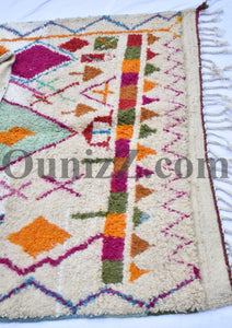 IMI | Azilal White Rug | 100% wool handmade in Morocco - OunizZ