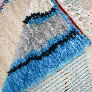 IMIK | 7'87x4'60 Ft | 240x140 cm | Moroccan White Rug | 100% wool handmade - OunizZ