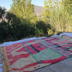 IMIN | Boujaad Rug 13'5x9'2 Ft | 410x281 cm | 100% wool handmade in Morocco - OunizZ