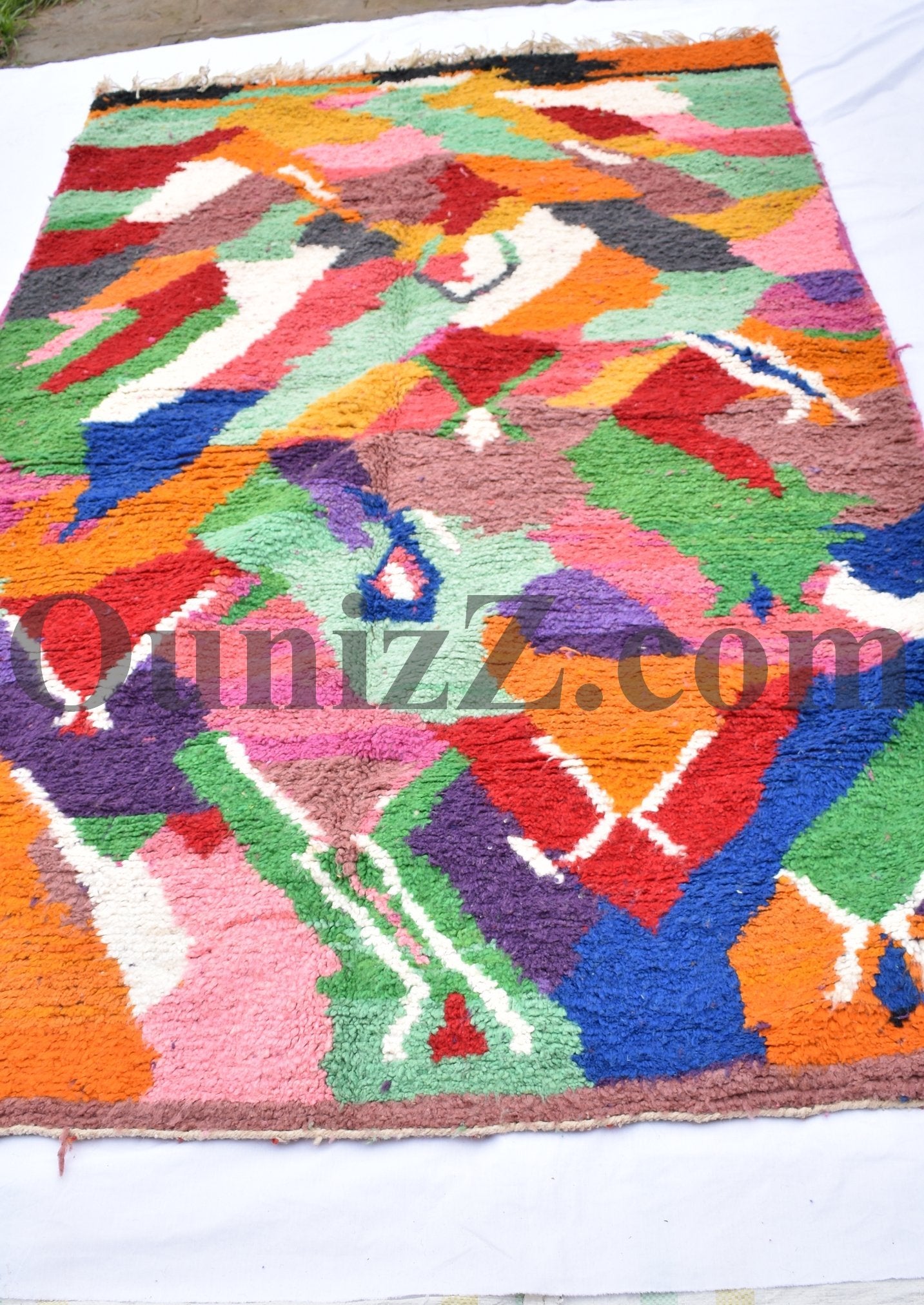 IRHASS | Boujaad Rug | 100% wool handmade in Morocco - OunizZ