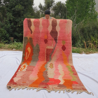 IRJOU | 8'6x5'2 Ft | 2,60x1,60 m | Moroccan Colorful Rug | 100% wool handmade - OunizZ