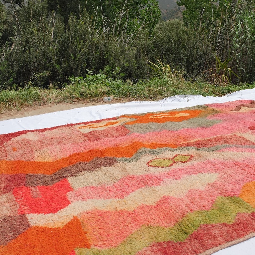 IRJOU | 8'6x5'2 Ft | 2,60x1,60 m | Moroccan Colorful Rug | 100% wool handmade - OunizZ