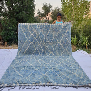 ISSINE | 10x7 Ft | 315x216 cm | Moroccan Beni Ourain Rug | 100% wool handmade - OunizZ