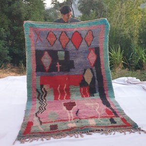 ITAN | 8x5 Ft | 2,5x1,5 m | Moroccan Colorful Rug | 100% wool handmade - OunizZ