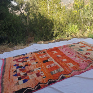 IZAKI | 9'8x6'3 Ft | 298x192 cm | Moroccan Colorful Rug | 100% wool handmade - OunizZ