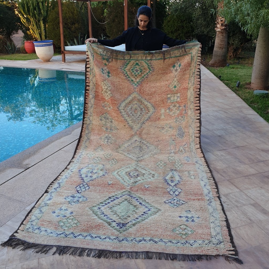 JANA | 9'7x5 Ft | 2,96x1,54 m | Moroccan VINTAGE Colorful Rug | 100% wool handmade - OunizZ