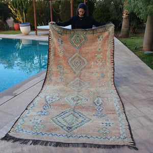 JANA | 9'7x5 Ft | 2,96x1,54 m | Moroccan VINTAGE Colorful Rug | 100% wool handmade - OunizZ