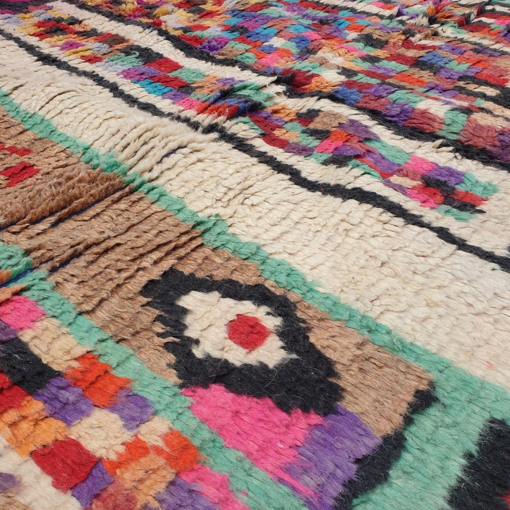 Jandala - MOROCCAN RUG BOUJAAD | Moroccan Berber Rug | Colorful Rug Moroccan Carpet | Authentic Handmade Berber Bedroom Rugs | 9'70x6'40 Ft | 296x195 cm - OunizZ