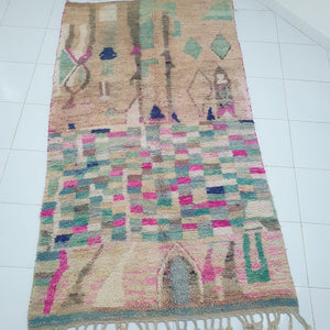 JEBID | 8'9x5 Ft | 2,72x1,53 m | Moroccan Colorful Rug | 100% wool handmade - OunizZ