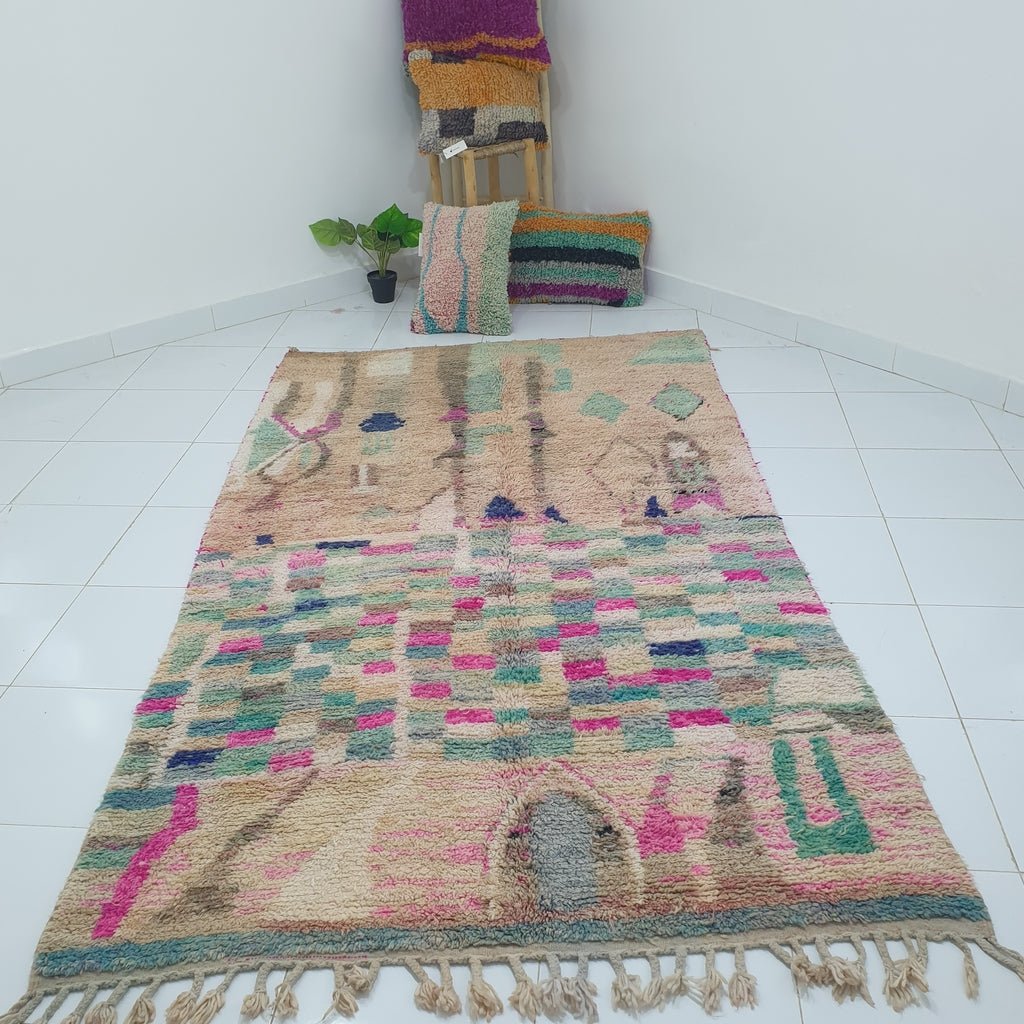 JEBID | 8'9x5 Ft | 2,72x1,53 m | Moroccan Colorful Rug | 100% wool handmade - OunizZ