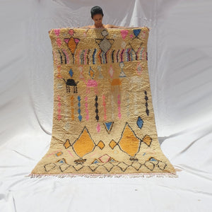 JMEL | 8x4'7 Ft | 2,40x1,40 m | Moroccan Colorful Rug | 100% wool handmade - OunizZ