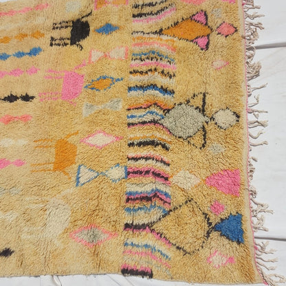 JMEL | 8x4'7 Ft | 2,40x1,40 m | Moroccan Colorful Rug | 100% wool handmade - OunizZ