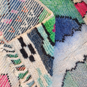 JNYA | 8'7x5'5 Ft | 2,65x1,66 m | Moroccan Beni Ourain Rug | 100% wool handmade - OunizZ