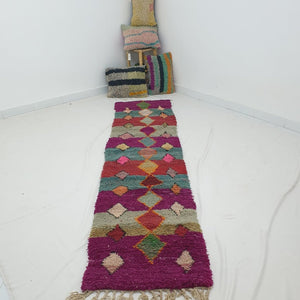 JOHER Runner | 10'4x2'6 Ft | 3,18x0,78 m | Moroccan Colorful Rug | 100% wool handmade - OunizZ