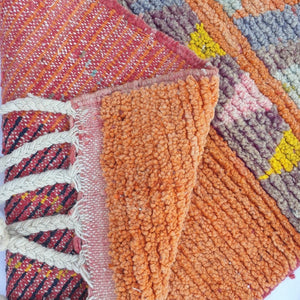 KACHRA Runner | 9'25x2'6 Ft | 2,82x0,78 m | Moroccan Colorful Rug | 100% wool handmade - OunizZ