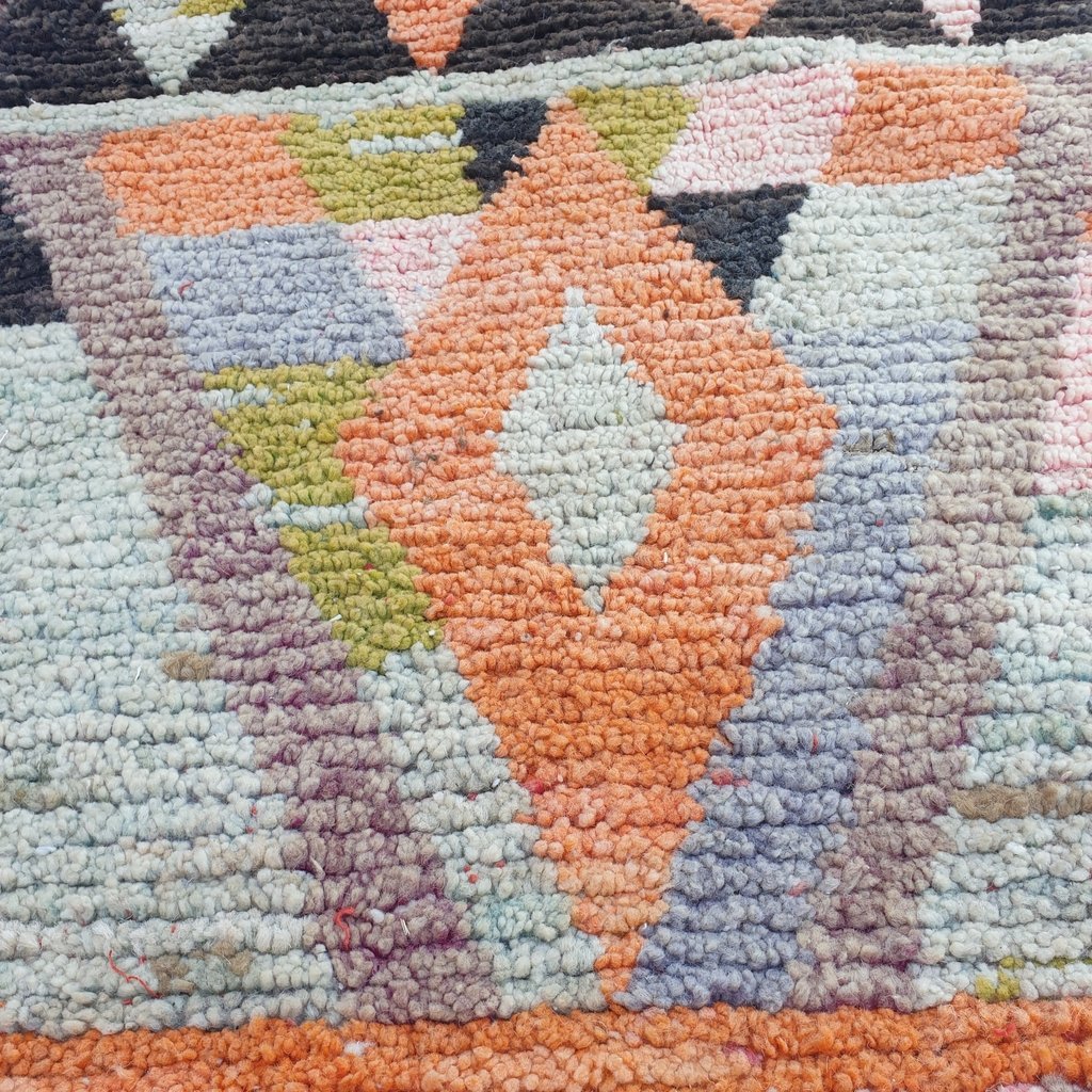 KACHRA Runner | 9'25x2'6 Ft | 2,82x0,78 m | Moroccan Colorful Rug | 100% wool handmade - OunizZ