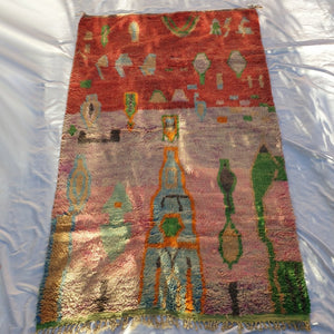 KAJOYA | 8x5 Ft | 2,55x1,6 m | Moroccan Colorful Rug | 100% wool handmade - OunizZ