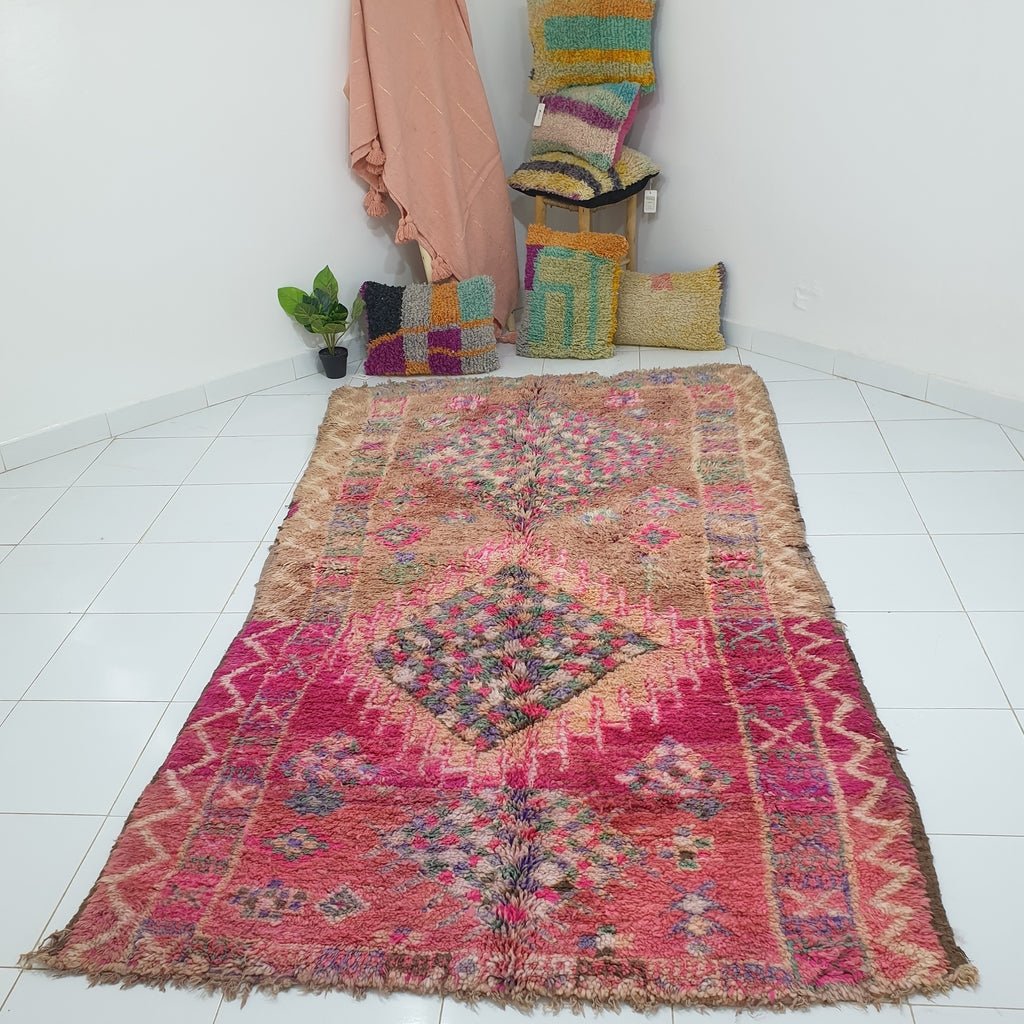 KALIMA | 9'8x5'3 Ft | 3x1,6 m | Moroccan VINTAGE Colorful Rug | 100% wool handmade - OunizZ