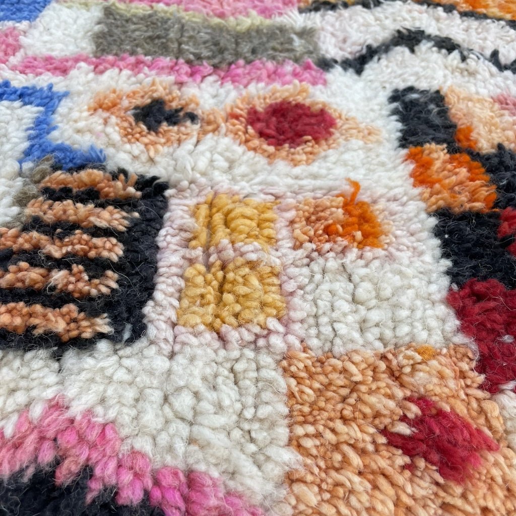 KAMLI Moroccan Boujaad Rug | 8x5'6 Ft | 2,46x1,70 m | 100% wool handmade - OunizZ