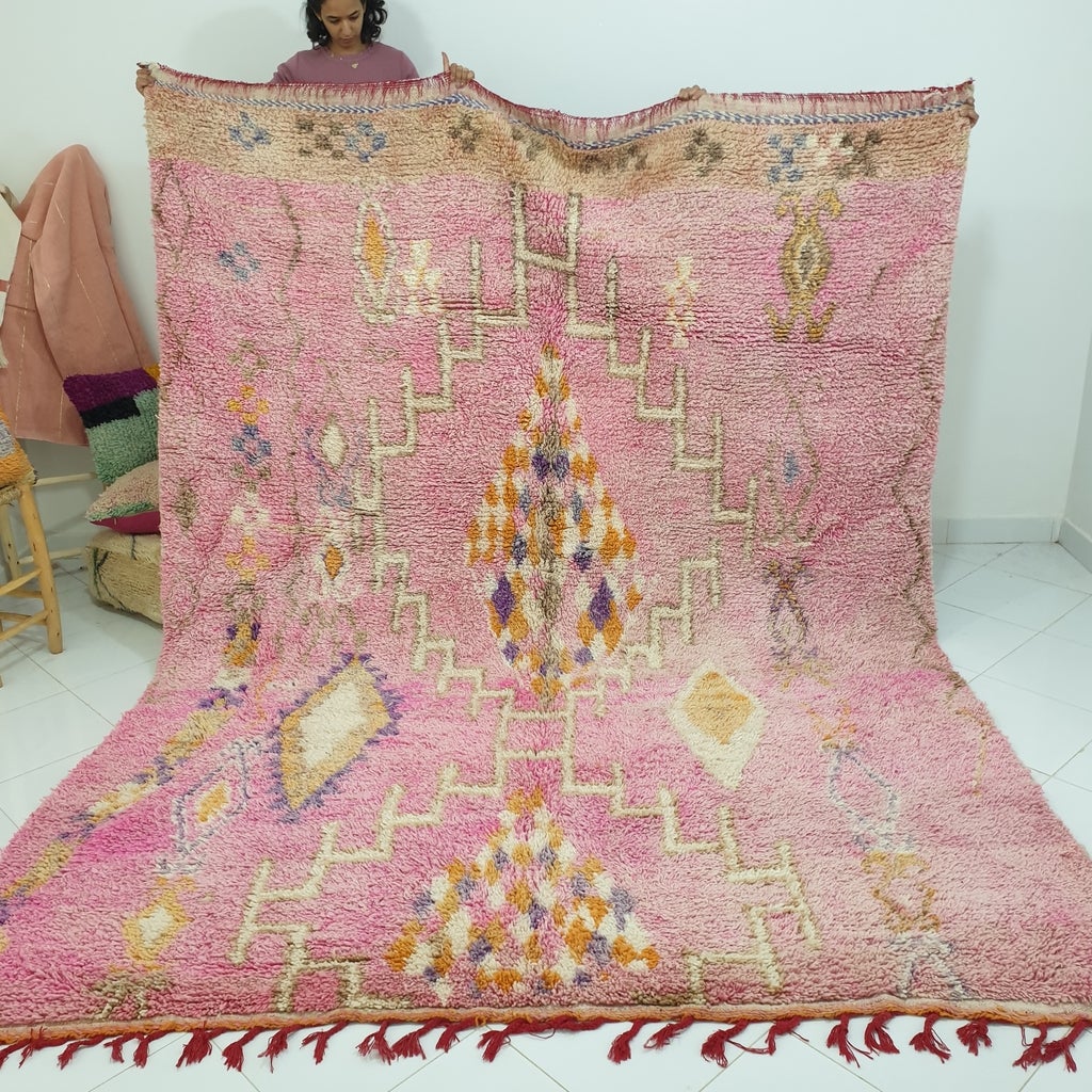 KARAA | 11'3x8'5 Ft | 340x260 Cm | Moroccan Vintage style Rug | 100% wool handmade - OunizZ