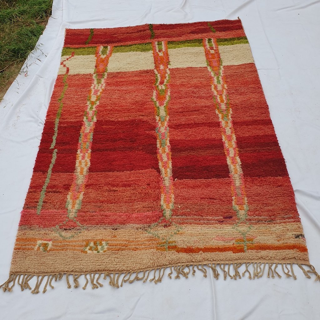 KARAZ | 8'3x5'5 Ft | 2,50x1,70 m | Moroccan Colorful Rug | 100% wool handmade - OunizZ