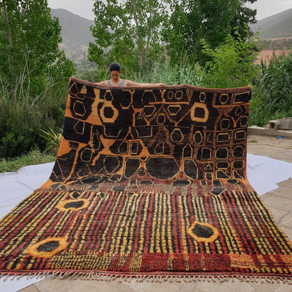 KARFYA | Boujaad Rug 13x10 Ft 4x3 M | 100% wool handmade in Morocco - OunizZ