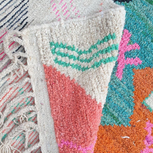 KASMA | 5x9 Ft | 2,8x1,6 m | Moroccan Colorful Rug | 100% wool handmade - OunizZ