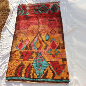 KAYN | 8'8x5 Ft | 2,7x1,6 m | Moroccan Colorful Rug | 100% wool handmade - OunizZ
