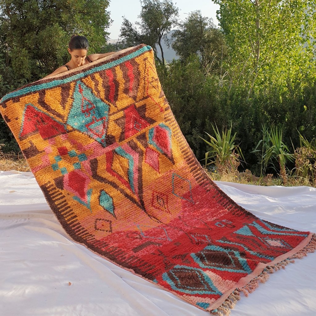 KAYN | 8'8x5 Ft | 2,7x1,6 m | Moroccan Colorful Rug | 100% wool handmade - OunizZ