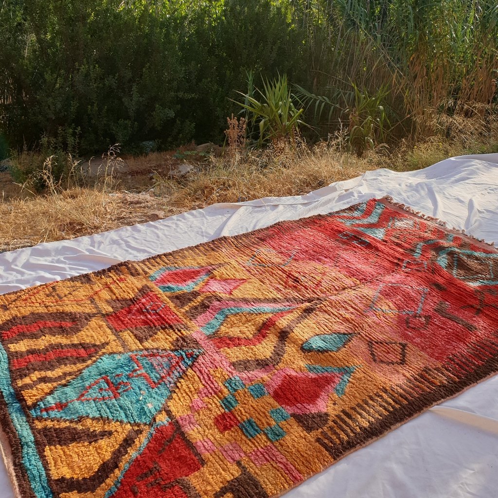 KAYN | 8'8x5 Ft | 2,7x1,6 m | Moroccan Colorful Rug | 100% wool handmade - OunizZ