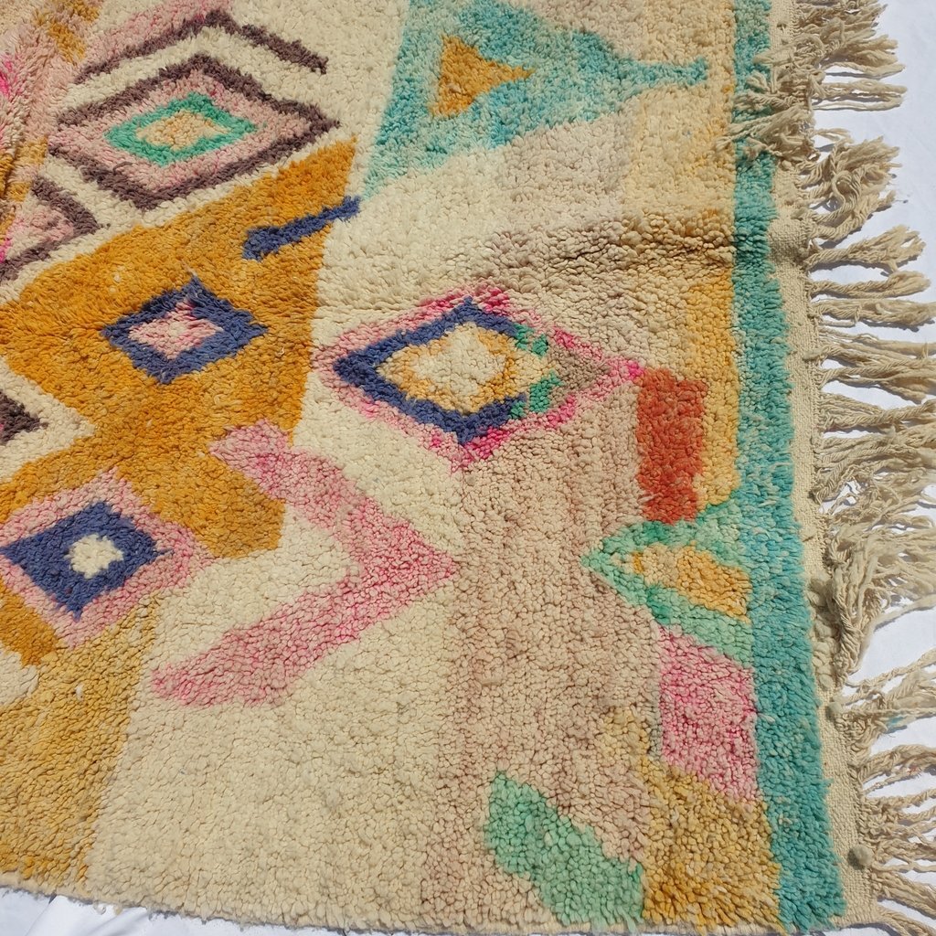 KEFKEF | 8x5 Ft | 2,5x1,5 m | Moroccan Colorful Rug | 100% wool handmade - OunizZ