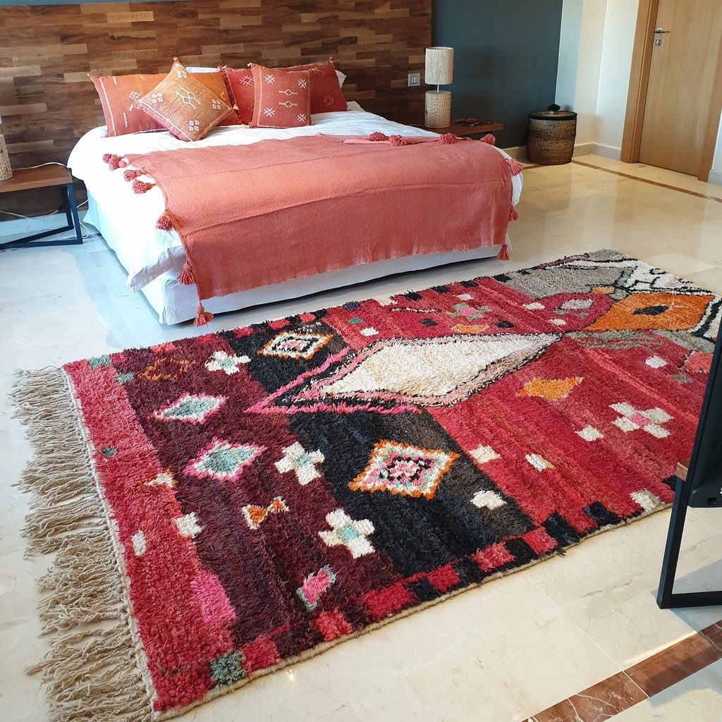 KELMA | 9'9x6'1 Ft | 3,03x1,87 m | Moroccan Colorful Rug | 100% wool handmade - OunizZ