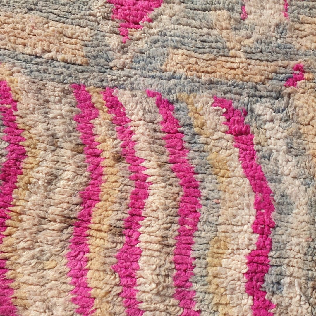 KENAN - MOROCCAN RUG 5x8 BOUJAAD Authentic Berber Rug | Handmade Bedroom Carpet | 8'3x5'3 Ft | 2,54x1,61 m - OunizZ
