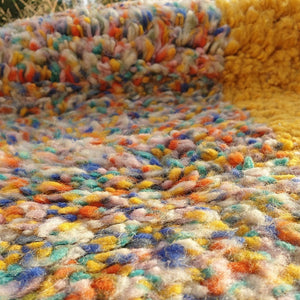 KERDY | 7'5x5'7 Ft | 2,3x1,7 m | Moroccan Beni Ourain Rug | 100% wool handmade - OunizZ