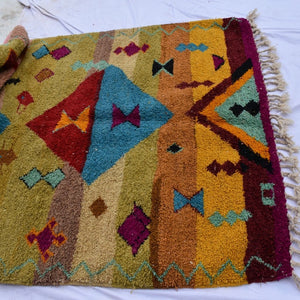 KERJAM | 8'86x5'15 Ft | 270x157 cm | Moroccan Colorful Rug | 100% wool handmade - OunizZ