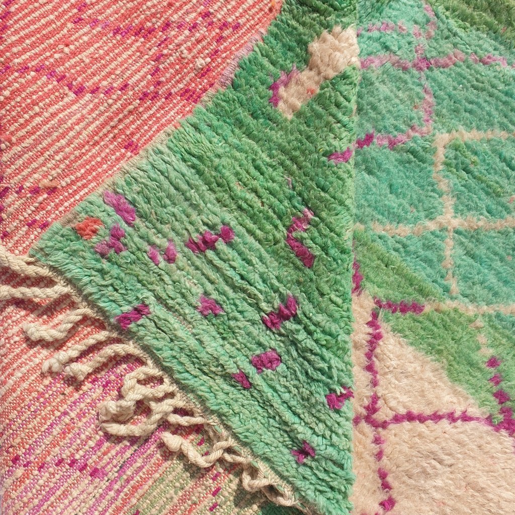 KHADA | 8x5 Ft | 2,50x1,50 m | Moroccan Colorful Rug | 100% wool handmade - OunizZ