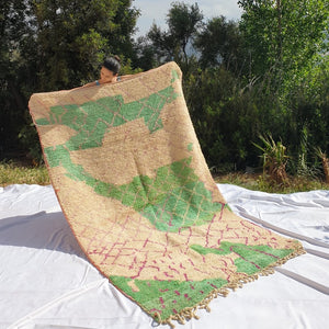 KHADA | 8x5 Ft | 2,50x1,50 m | Moroccan Colorful Rug | 100% wool handmade - OunizZ
