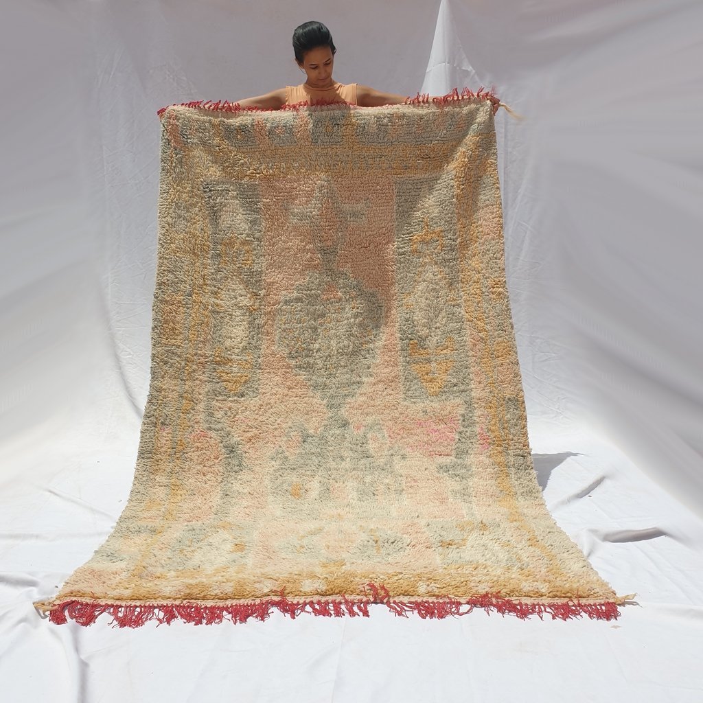 KHAFYA | 8'5x5' Ft | 2,5x1,5 m | Moroccan VINTAGE STYLE Colorful Rug | 100% wool handmade - OunizZ