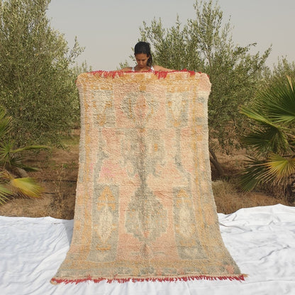 KHAFYA | 8'5x5' Ft | 2,5x1,5 m | Moroccan VINTAGE STYLE Colorful Rug | 100% wool handmade - OunizZ