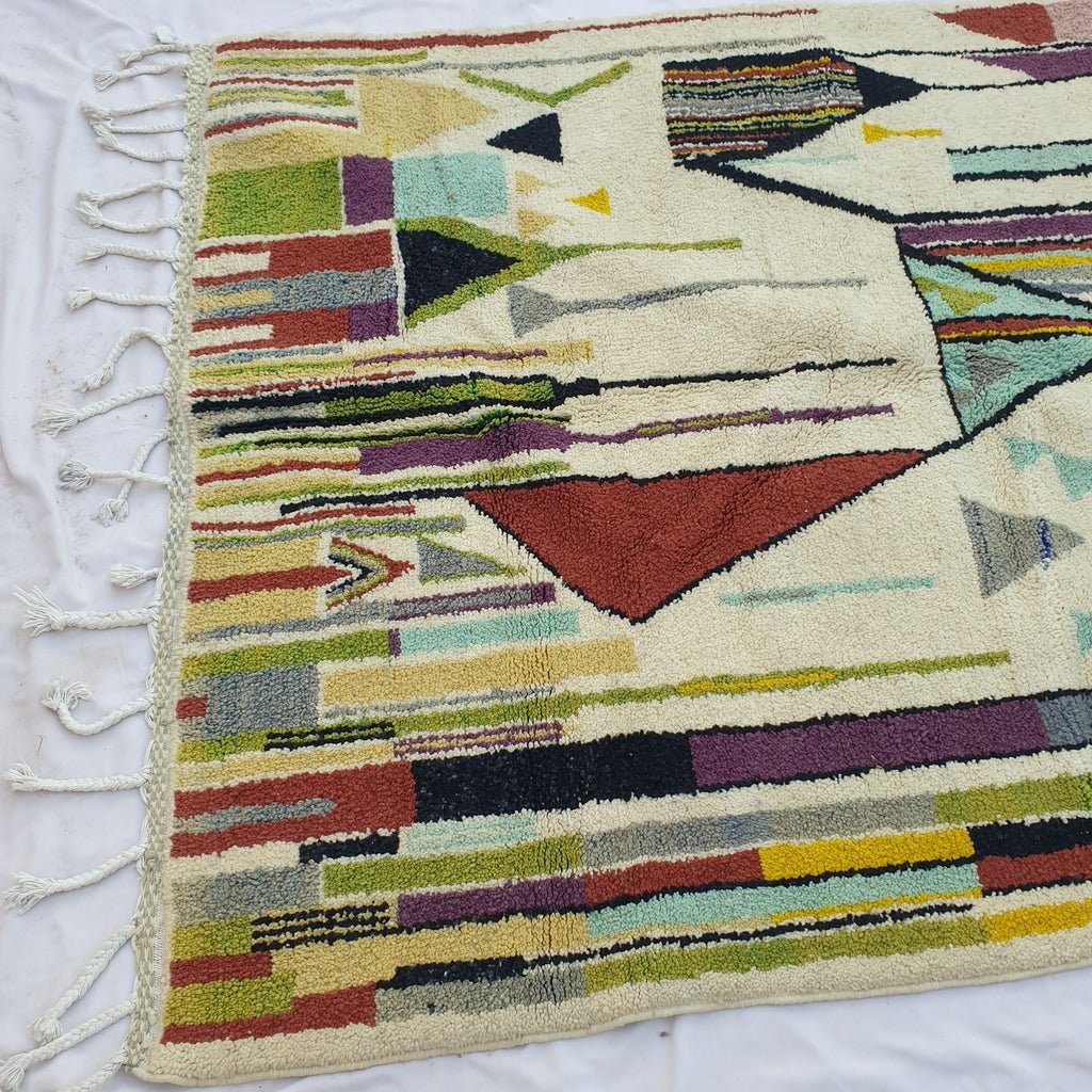 Khalita | Moroccan Rug Beni Ourain | 9'84x6'66 Ft | 300x203 cm | 100% wool handmade - OunizZ