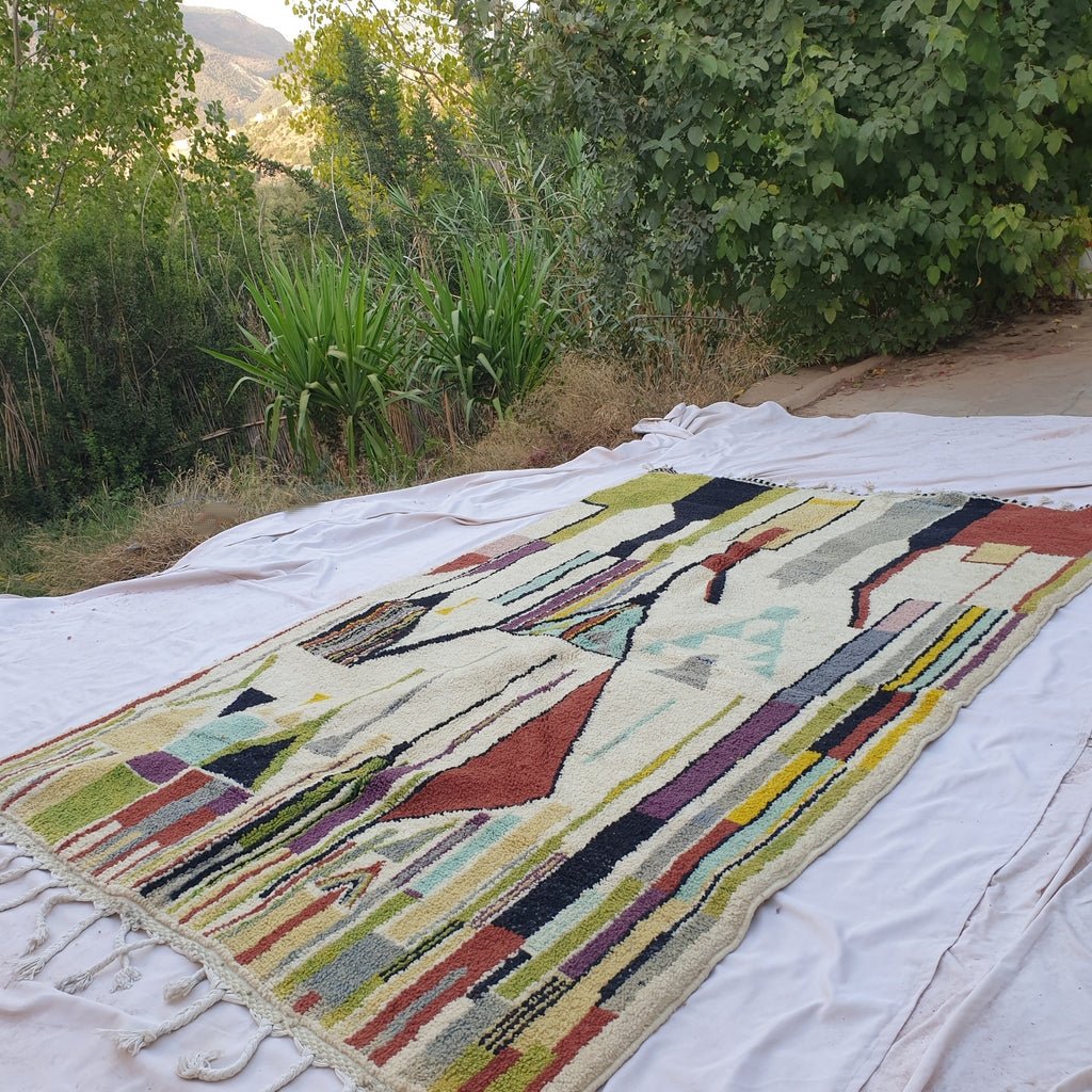 Khalita | Moroccan Rug Beni Ourain | 9'84x6'66 Ft | 300x203 cm | 100% wool handmade - OunizZ