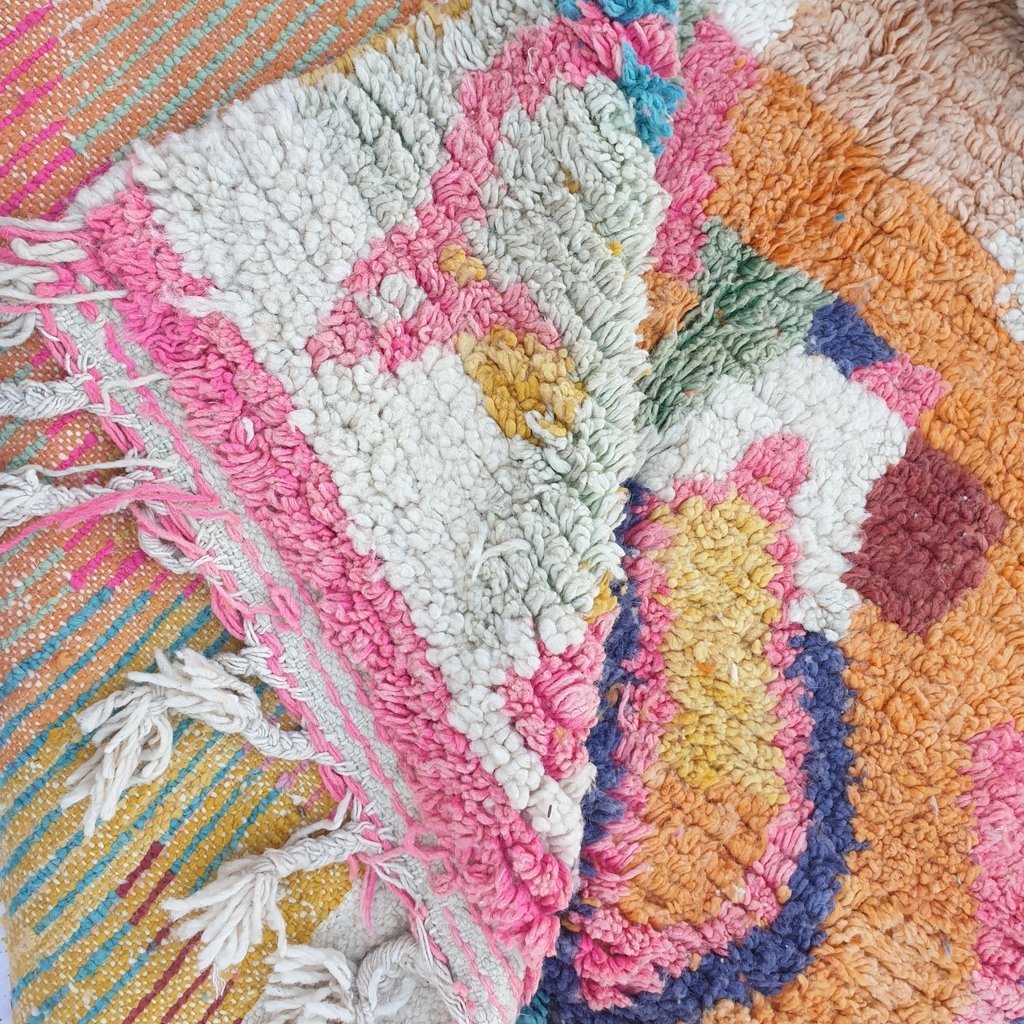 KHARSS | 9x6'8 Ft | 273x208 cm | Moroccan Colorful Rug | 100% wool handmade - OunizZ