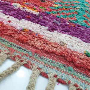 KHATWA | 8'7x5'7 Ft | 2,66x1,73 m | Moroccan Colorful Rug | 100% wool handmade - OunizZ