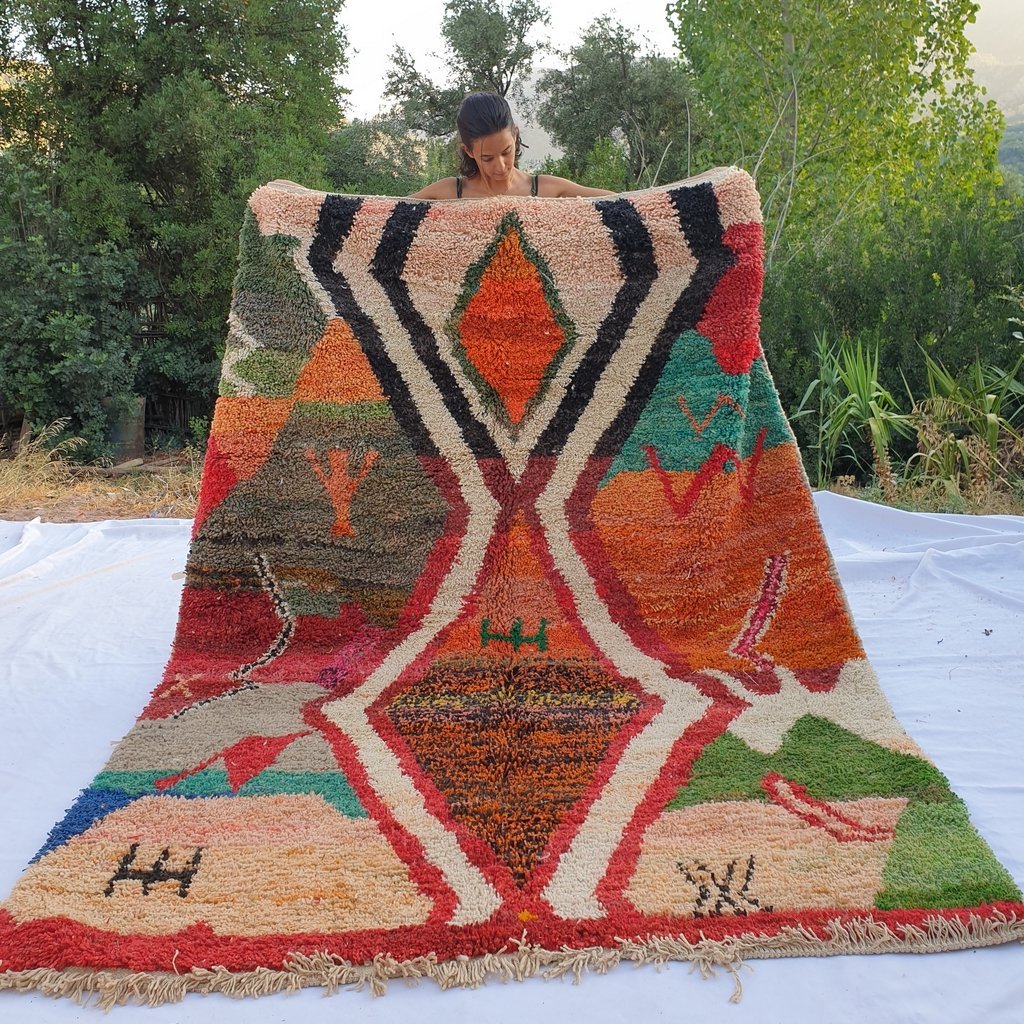 KHAYM | 9x6'7 Ft | 3x2 m | Moroccan Colorful Rug | 100% wool handmade - OunizZ