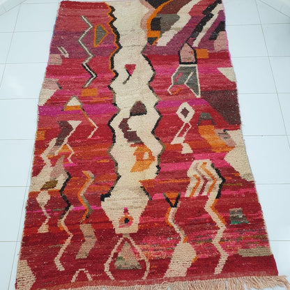 KHITA | 9x5'5 Ft | 2,73x1,68 m | Moroccan Colorful Rug | 100% wool handmade - OunizZ