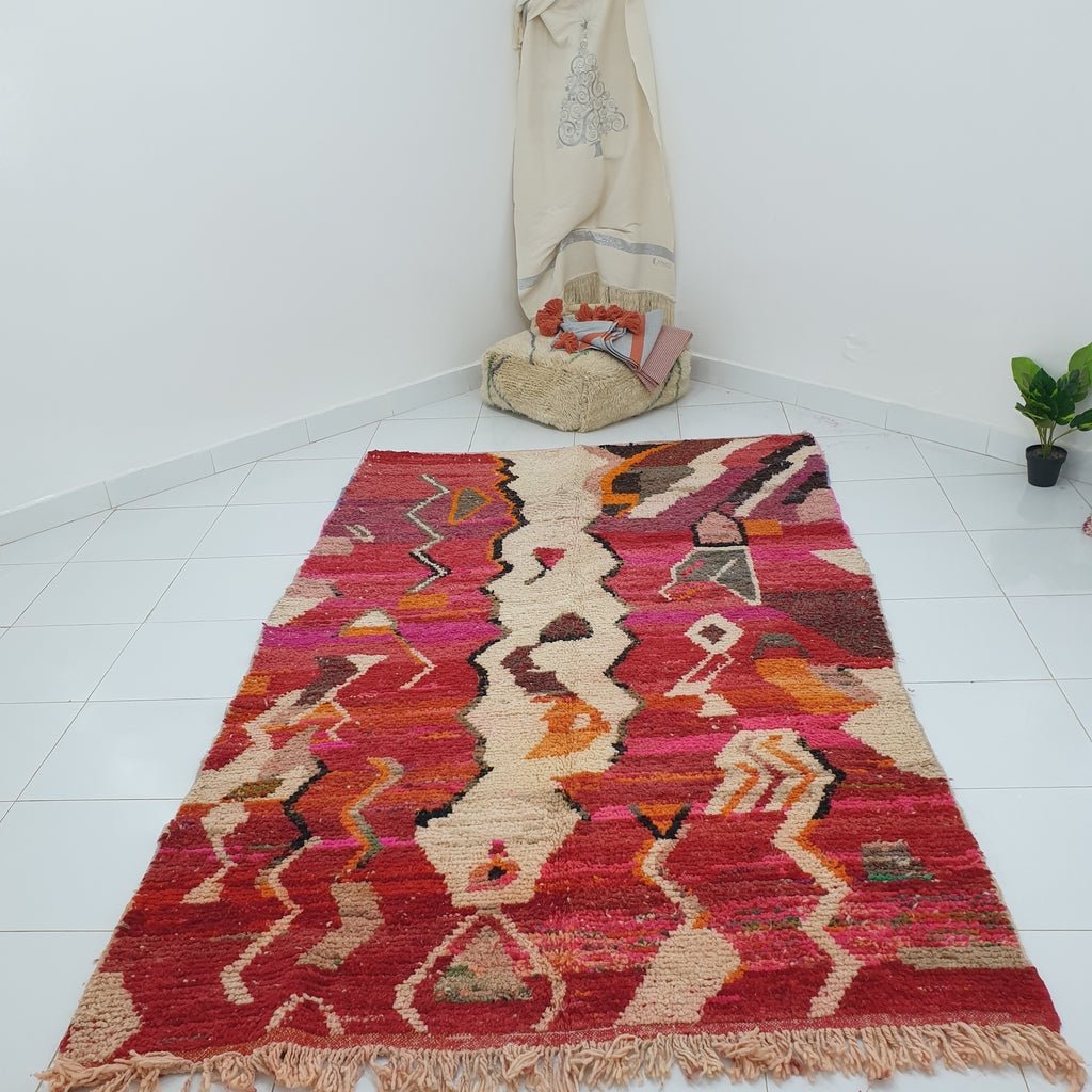 KHITA | 9x5'5 Ft | 2,73x1,68 m | Moroccan Colorful Rug | 100% wool handmade - OunizZ