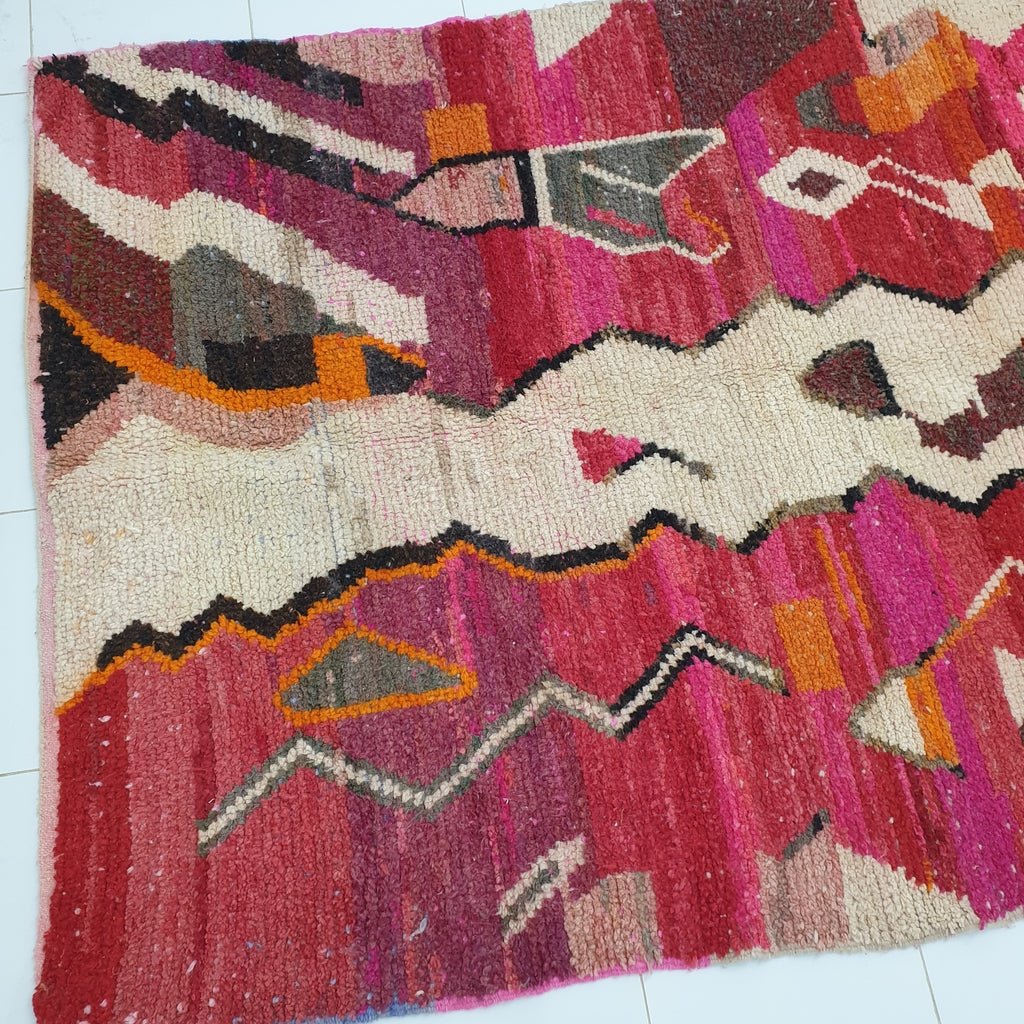 KHITA | 9x5'5 Ft | 2,73x1,68 m | Moroccan Colorful Rug | 100% wool handmade - OunizZ